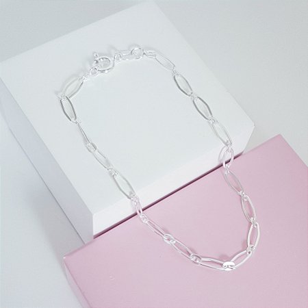 Pulseira de Elos Grandes Prata 925
