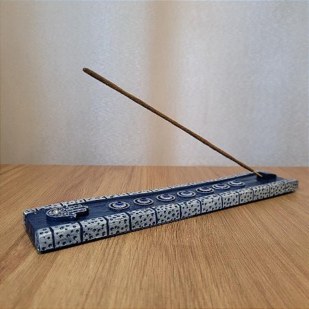 Incensário Olho Grego e Mão de Hamsá