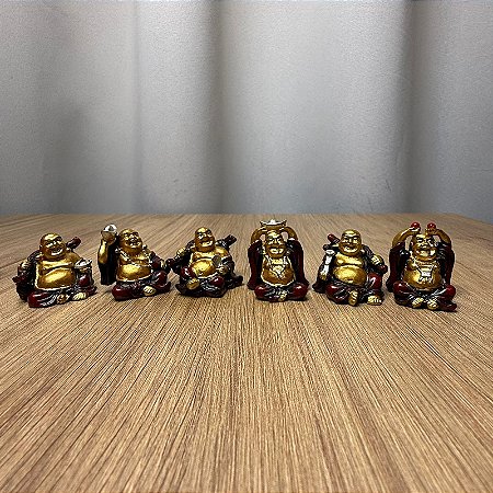 Kit com 6 Budas da Riqueza