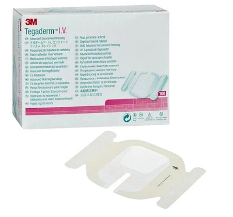 Curativo Tegaderm Fixador para Cateter 8,9cm X11,5cm fenestrado (caixa com 50 unidades) 1655 IV Fix - 3M