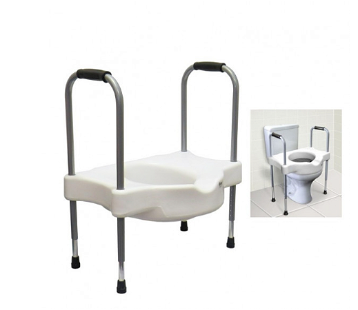 Assento Elevado para Sanitário com Apoio Ajustável (Sit V) Dispensa Fixação no vaso sanitário - Carci