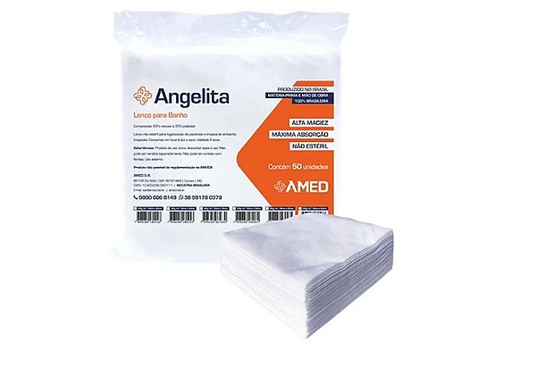 Lenço para Banho de Acamados no Leito 50g 30X35cm - America