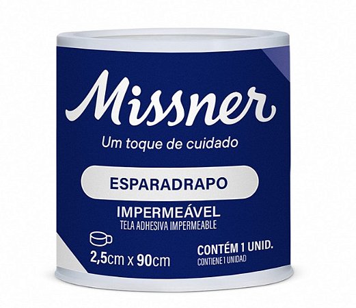 Esparadrapo Impermeável  Branco 2,5cm X 90cm - Missner