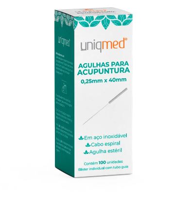 Agulha para Acupuntura (caixa com 100 unidades) - Uniqmed