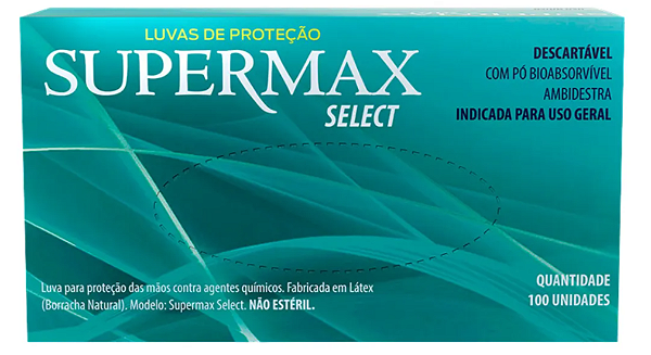 Luva para procedimentos Select White (caixa com 100 unidades) - Supermax