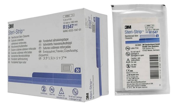 Curativo Sutura Ponto Falso Steri-Strip 12X100mm R1547 (caixa com 50un)- 3M