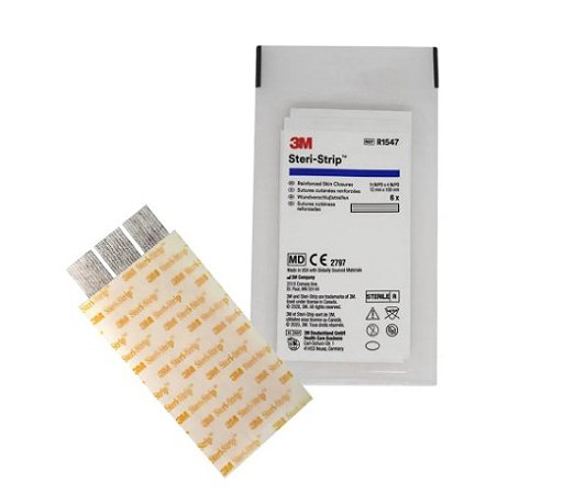 Curativo Ponto Falso Steri-strip Sutura R1547 6 tiras 12x100mm - 3M