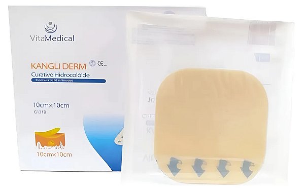Curativo Hidrocoloide Extra-Fino Kangli Derm 10cmX10cm (caixa com 10 unidades) - Vita Medical