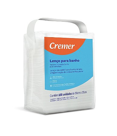 Lenço para Banho 30cmX35cm (pacote com 100 unidades) - Cremer