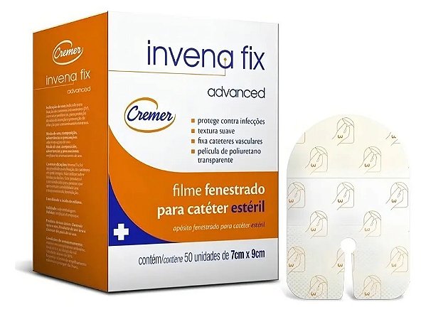 Curativo Filme Fenestrado Ivena Fix estéril 7cmX9cm (caixa com 50 unidades) - Cremer