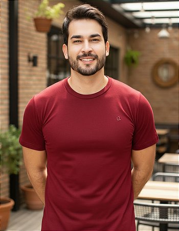 Camiseta Masculina Macia Básica Gola Careca Malha Fio 30.1