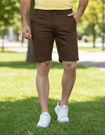 Bermuda Brim Sport Fino Masculina Sarja Leve Confortável
