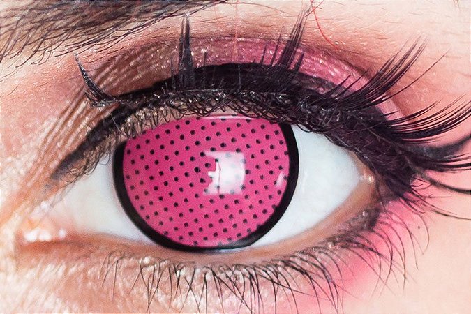 Lente de contato rosa - Pink Mesh