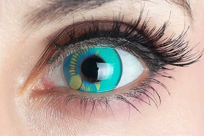 Lente de contato verde - Coscon Turquoise