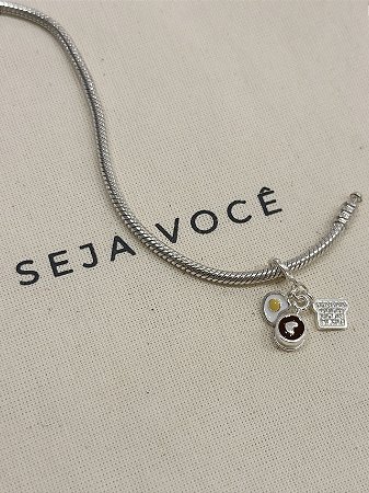 Berloque Patuá Café, Pão e Ovo