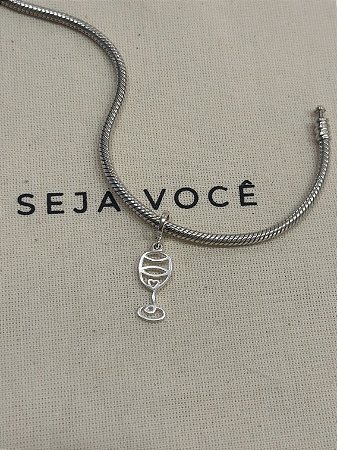 Berloque Taça Love Vinho