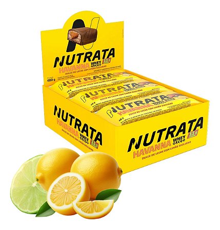 Whey Grego Bar 12un De 40g Dulce De Leche Havanna E Limão Siciliano Nutrata