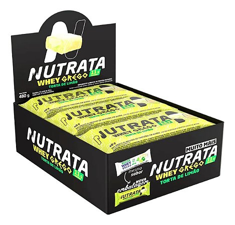 Whey Grego Bar 12un De 40g Torta De Limão Nutrata
