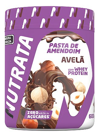 Pasta  Amendo Whey 600g Avelã Nutrata