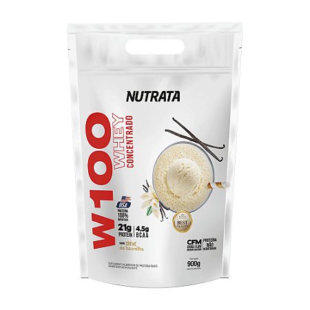 Whey Protein W100 900g Refil Baunilha Nutrata