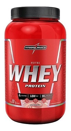 Nutri Whey Pote 900g Morango Integralmedica