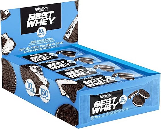 Best Whey Bar 10g Protein (display Com 12 Unidades) Cookies & Cream