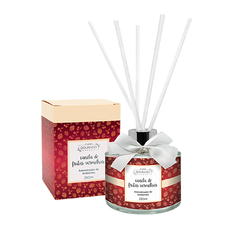 Aromatizador de Ambientes Canela e Frutas Vermelhas - Vidro 250ml