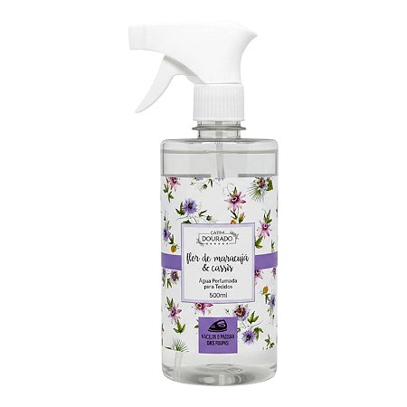 Água Perfumada para Tecidos Flor de Maracujá e Cassis - Spray 500 ml