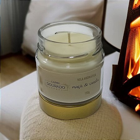 Vela Aromática Maçã e Canela 150g