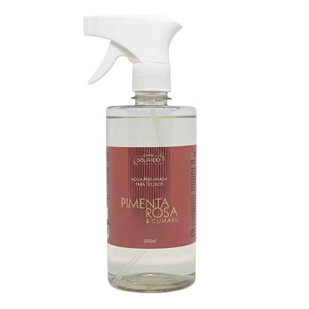 Água Perfumada para Tecidos Pimenta Rosa e Cumaru - Spray 500 ml