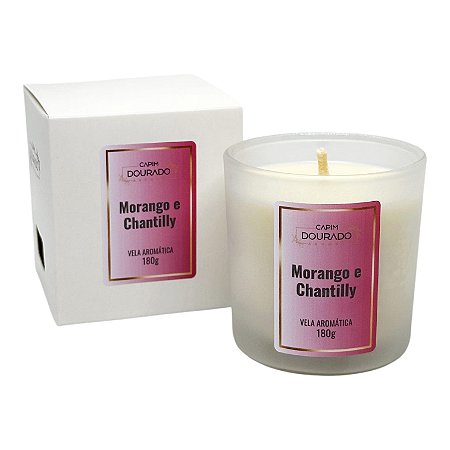 Vela Aromática Morango e Chantilly- 180g