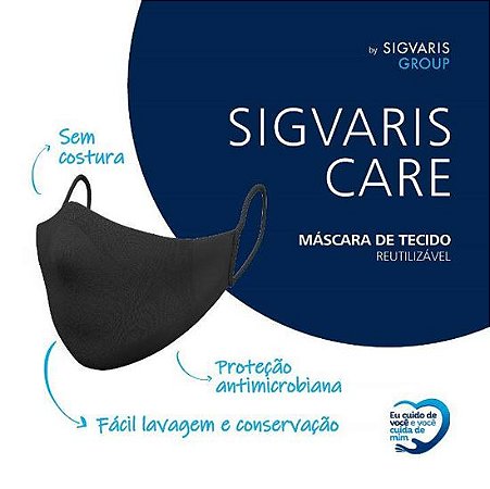 MASCARA REUTIL SIGVARIS CARE ANTIVIRAL - COM ALCA - PACK 2UN