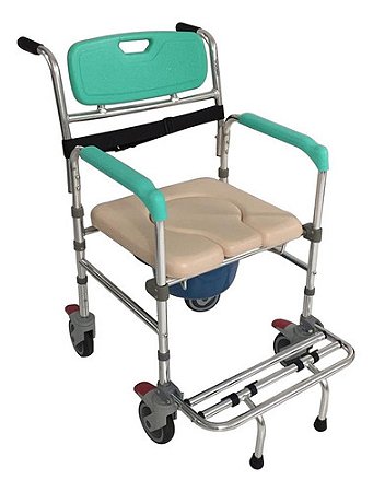 CADEIRA DE BANHO DE ALUMINIO FST7801 FIXA verde