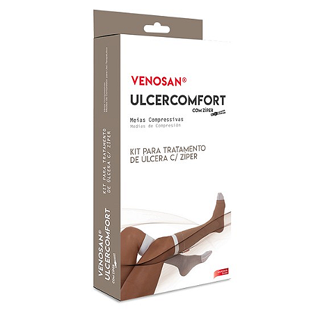 VENOSAN ULCERCOMFORT 30-45MMHG AD LONGA BEGE/BRANCO - XG