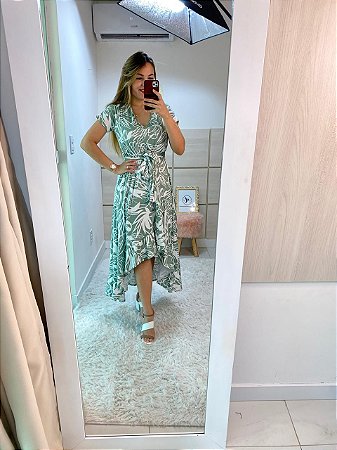 vestido sereia verde agua