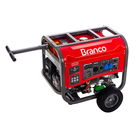 Gerador A Gasolina Branco B4T-11000 Monofásico 11 kVA Partida Elétrica + QTA