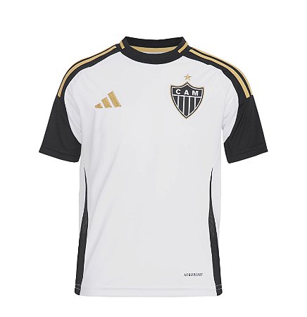 Camisa Atlético Mineiro Branca Infantil Adidas 2025 - Uniforme 2