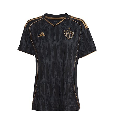 Camisa Atlético Mineiro Preta Feminina Adidas 2025 - Uniforme 3