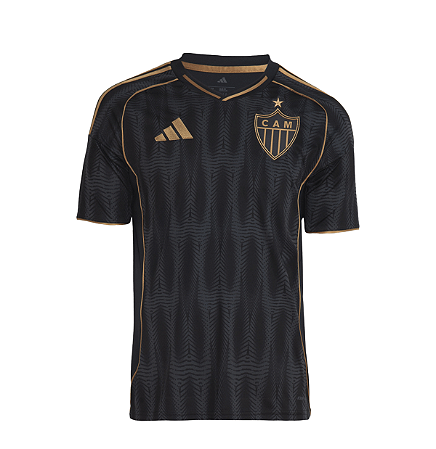 Camisa Atlético Mineiro Preta Masculina Adidas 2025 - Uniforme 3