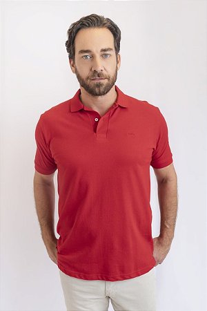 Camisa Polo Básica Vermelha