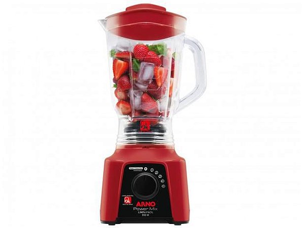 Liquidificador 5 Velocidades Power Mix LQ30 550W Vermelho - ARNO