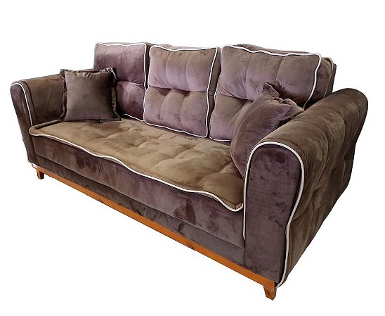 SOFA 3 LUGARES RETRO JOLI MARROM