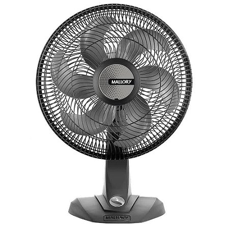 VENTILADOR DE MESA 40cm OLIMPO 126W 6 PÁS PRETO E GRAFITE