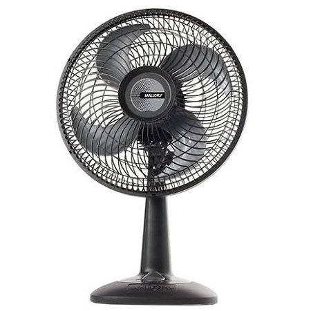 VENTILADOR DE MESA 30CM MALLORY TS ECO 4 PÁS PRETO E GRAFITE