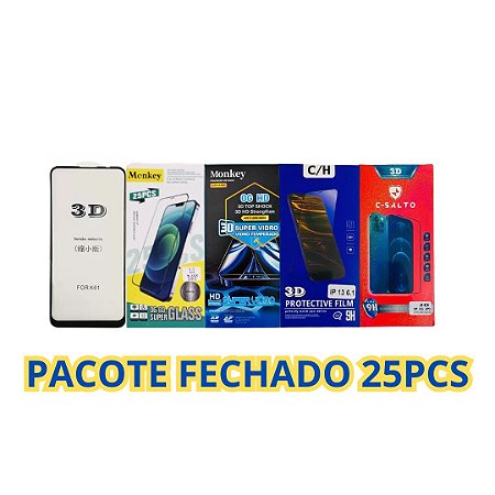 PACOTE DE PELICULA DE VIDRO 3D FINA MOTO EDGE 20 LITE 25UN