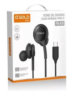 FONE DE OUVIDO A'GOLD COM ENTRADA TIPO C FN-A19