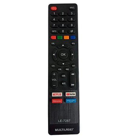 CONTROLE PARA TV SMART MULTILASER MOD. LE-7267