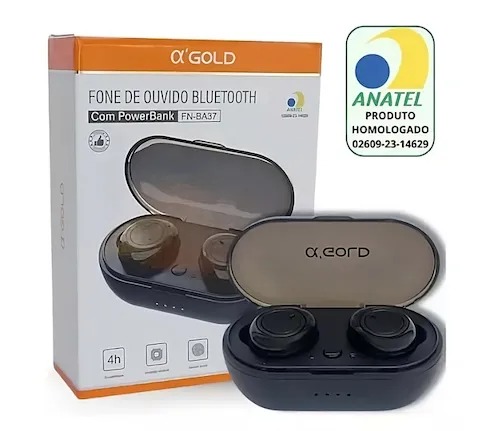 FONE DE OUVIDO BLUETOOTH A'GOLD FN-BA37