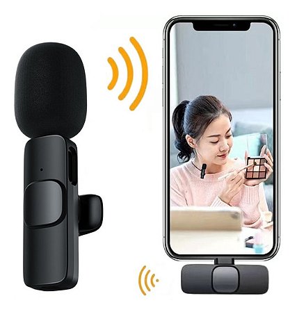 MICROFONE DE LAPELA SEM FIO K9 PARA TIPO C