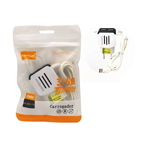 CARREGADOR DE CELULAR KAPBOM TIPO C 3.6A KA-395-TY